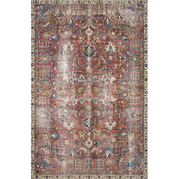 Chris Loves Julia x Loloi Jules Oriental Area Rug in Merlot & Reviews